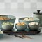 Handcrafted Hokku Designs Dorado Aqua Rustic Ceramic Serving Bowl – 1500 ML